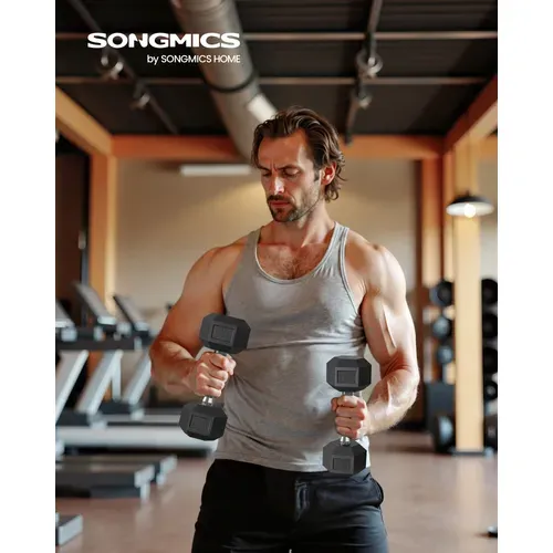 Ensemble De 2 Haltères Hexagonaux, Adapté à L'entraînement, La Musculation, La Salle De Sport