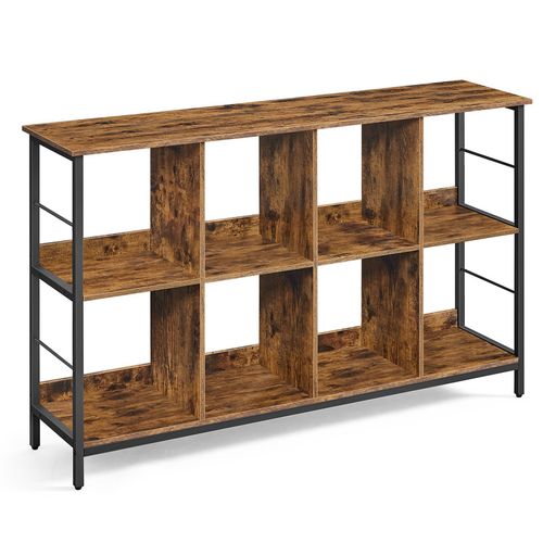 Meuble De Rangement 2 Niveaux, Étagère Rangement, Bibliothèque Style Industriel, 8 Cubes