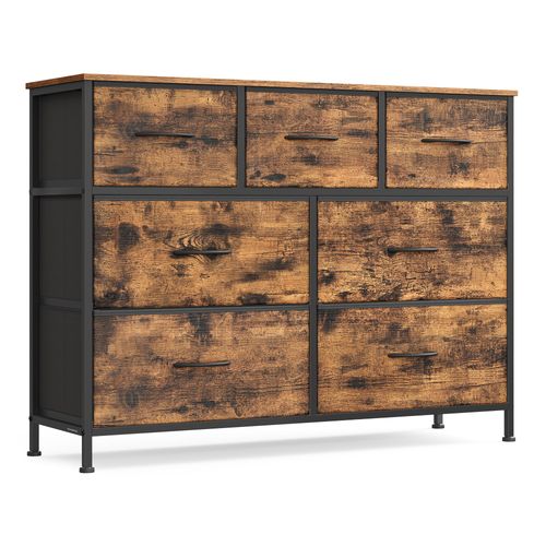 Commode 7 Tiroirs, Meuble De Rangement Pour Chambre,pour Couloir, Entrée, Salon