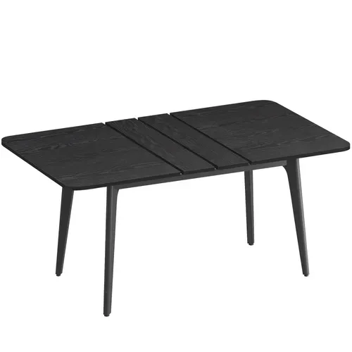 Table De Salle à Manger, Plateau Extensible, Capacité De Charge De 120 Kg, Noir