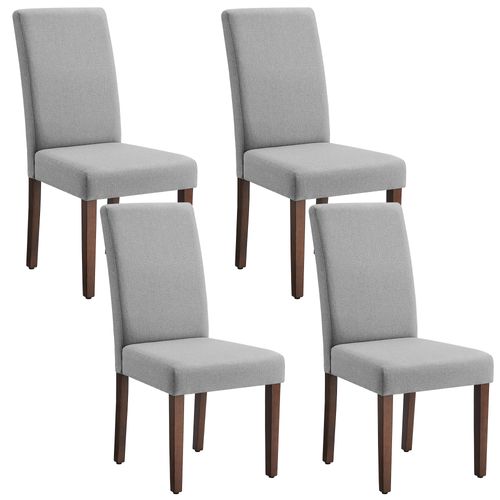 Lot De 4 Chaises De Salle à Manger, Assise Épaisse, 58 X 48 X 100 Cm, Gris Tourterelle