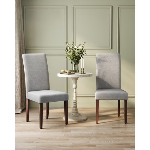 Lot De 6 Chaises De Salle à Manger, Dossier Haut, Assise Épaisse, 58 X 48 X 100 Cm, Gris