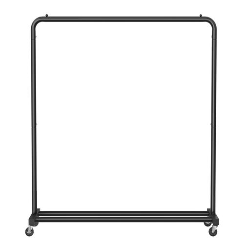 Portemanteau Sur Roulettes, Portant à Vêtements Robuste, Charge 50 Kg, Chambre, Noir