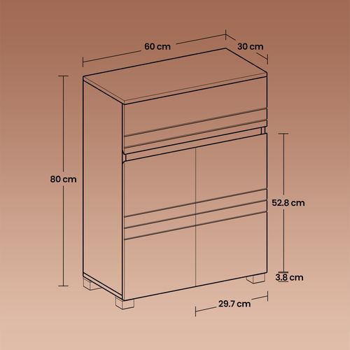 Armoire De Salle De Bain Avec 2 Portes battantes, Avec Une Tiroir Et Étagère Réglable, Blanc