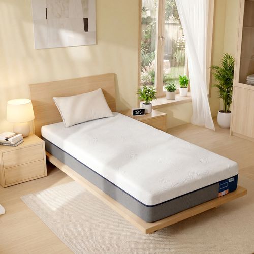 Matelas Mousse 90x190 cm - Accueil Mémoire De Forme - 7 Zones - Epaisseur 20 cm