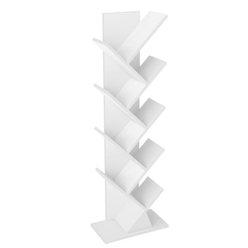 Étagère De Rangement Moderne, Bibliothèque Sur Pied, 20 X 38 X 115,2 Cm, Blanc