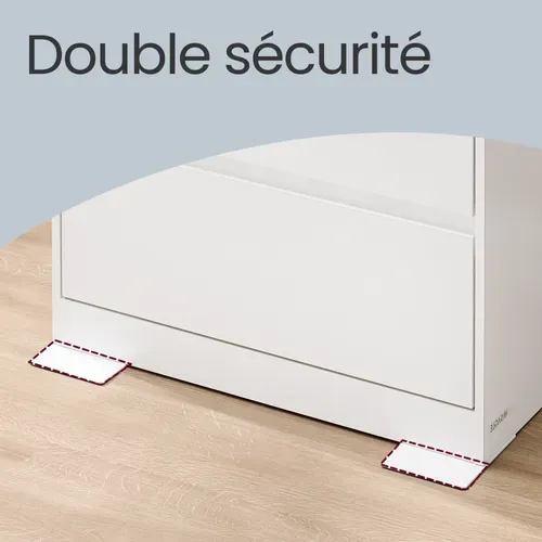 Commode 4 Tiroirs, Meuble De Rangement, 40 X 60 X 97,4 Cm, Style Moderne, Blanc