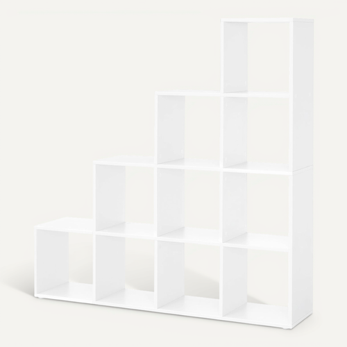 étagère De Rangement à Casiers, Modulable, Pour Salon, Bureau, Chambre, 10 Compartiments, Blanc