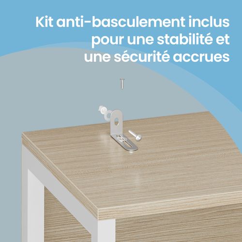 étagère, Bibliothèque LED à Lumière Réglable, Cadre En Acier, 30,3 X 60 X 178,6 Cm, Beige