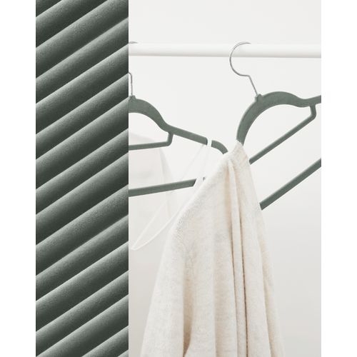 Cintres En Velours, Lot De 50, Antidérapants, épaisseur 0,6 Cm, Crochet Pivotant à 360°, Gris