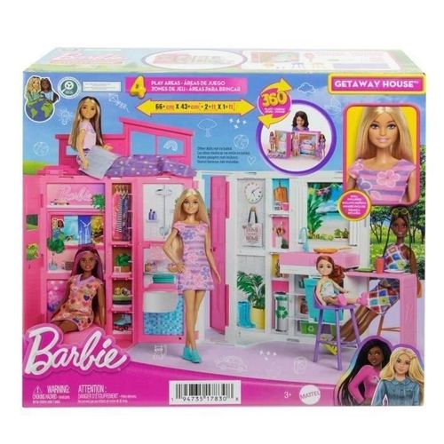 -maison De Vacances-coffret Et Poupée, 4 zones Et 11 accessoires Hrj77