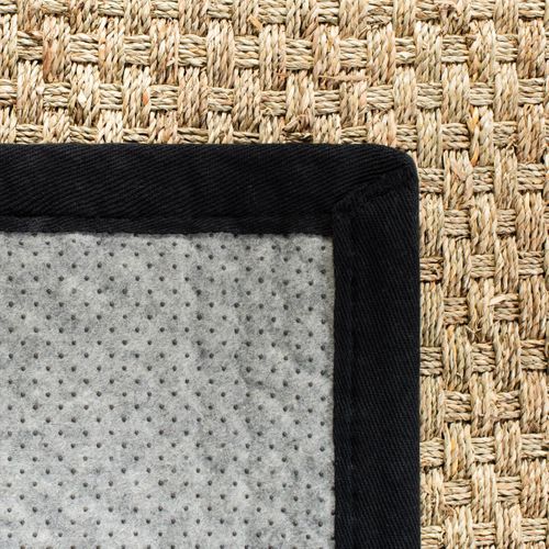 Tapis Rond Natural Fiber 152 X 152 Cm Fibre Naturelle Roselyn Naturel/noir