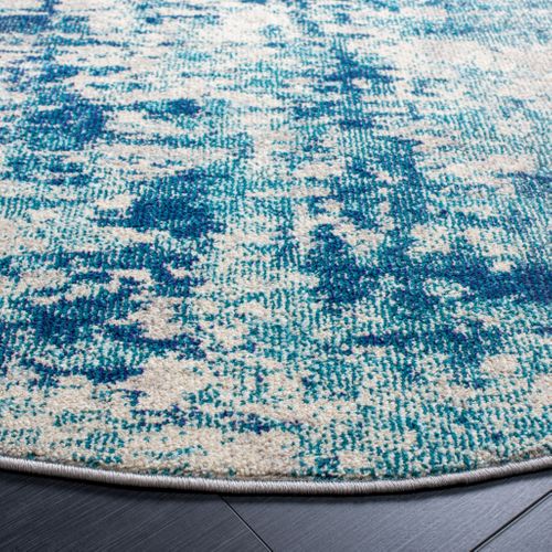 Tapis Contemporain Safavieh Madison Vert Et Ivoire - Poil Court 160x160 Cm, Salon Chambre Salle à Manger