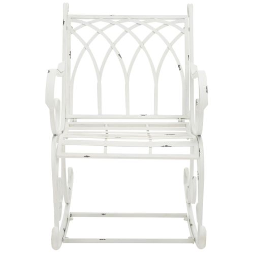 Fauteuil à Bascule Pour L'extérieur Lucero Blanc Le Fer 62 X 40 X 109