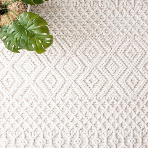 Tapis Casablanca 183 X 183 Cm Bohème Opal Blanc
