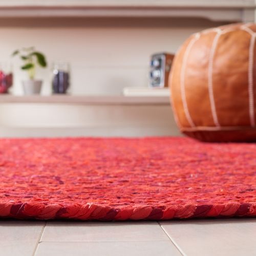 Tapis Braided 152 X 244 Cm Chalet De Campagne Nixie Rouge