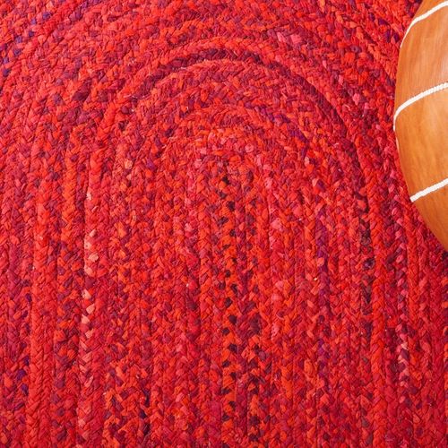 Tapis Braided 152 X 244 Cm Chalet De Campagne Nixie Rouge
