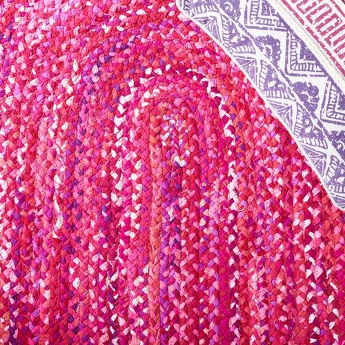 Tapis Braided 122 X 183 Cm Chalet De Campagne Priya Rose
