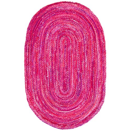 Tapis Braided 122 X 183 Cm Chalet De Campagne Priya Rose