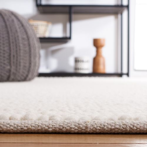 Tapis Natura 122 X 122 Cm Fibre Naturelle Hermione Blanc