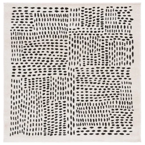 Tapis Lindsay Shag 201 X 201 Cm Moderne Grazia Ivoire / Noir