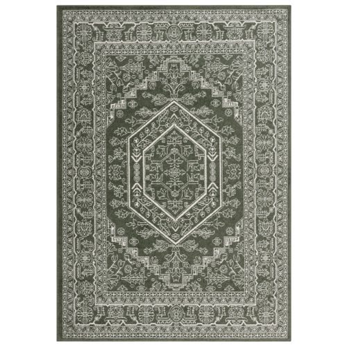 Tapis Adirondack 235 X 305 Cm Médaillon Arianwen Vert Foncé / Ivoire