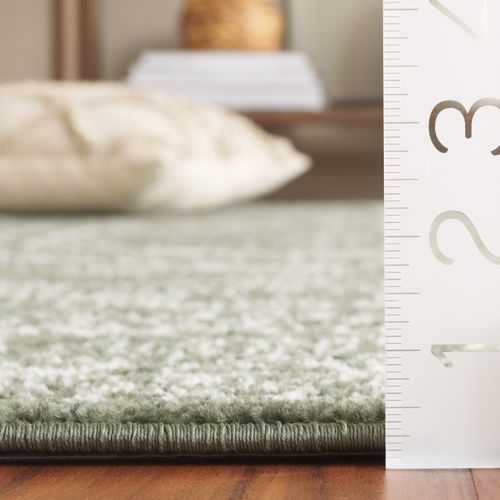 Tapis Adirondack 235 X 305 Cm Médaillon Arianwen Vert Foncé / Ivoire