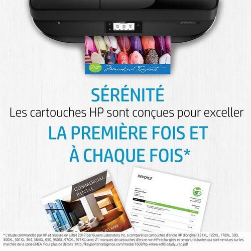 Pack De 4 Cartouches D'encre Authentiques, Noir/cyan/magenta/jaune (6zc72ae)