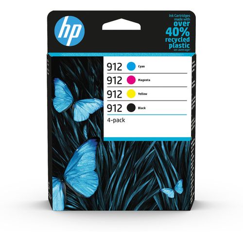 Cartouches D'encre 912 Pack De 4 Cartouches D'encre Noir/cyan/magenta/jaune Authentiques