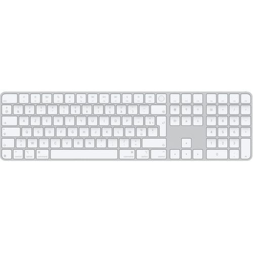 Magic Keyboard Touch Id Azerty - Pavé Numérique, USB-c et Bluetooth, Blanc