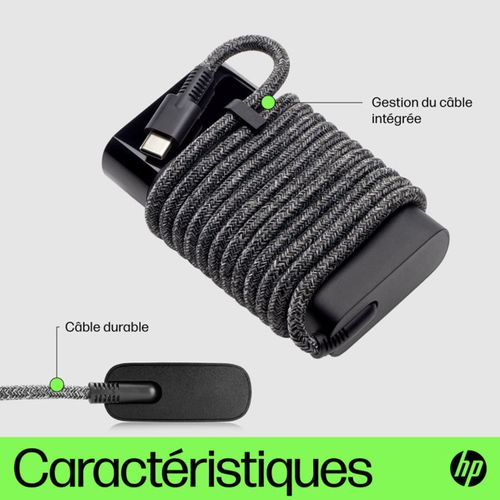 Chargeur USB-c 65w Compact Avec Câble Tressé – Mod. 671r2aa