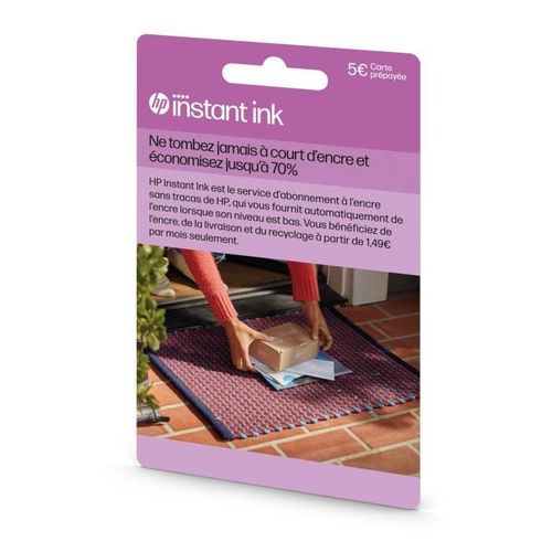 Carte Prépayée Instant Ink Hp - Abonnement Livraison Cartouches Originales Hp