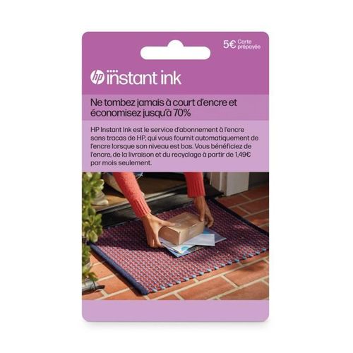 Carte Prépayée Instant Ink Hp - Abonnement Livraison Cartouches Originales Hp
