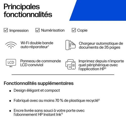 Deskjet 4310 — Imprimante Tout-en-un Compacte Sans Fil, Adf 35 F