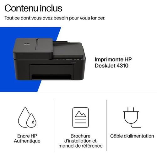 Deskjet 4310 — Imprimante Tout-en-un Compacte Sans Fil, Adf 35 F