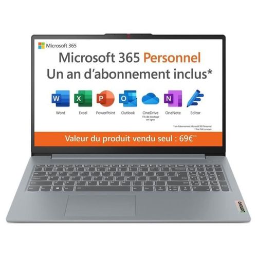 PC Portable 15,6" Slim Fhd Intel N100 - 4 Go Ram, 128 Go Ufs, Gris Arctic