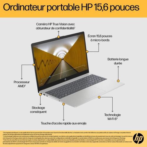 15,6" Fhd Ordinateur Portable – Amd Athlon Silver 7120u, 4 Go, 128 Go Ssd, Windows 11