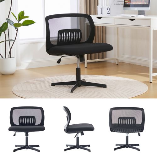 Fauteuil De Bureau Chaise Bureau Roulettes Réglable Hauteur Pivotante à 360°maille Respirante Noir