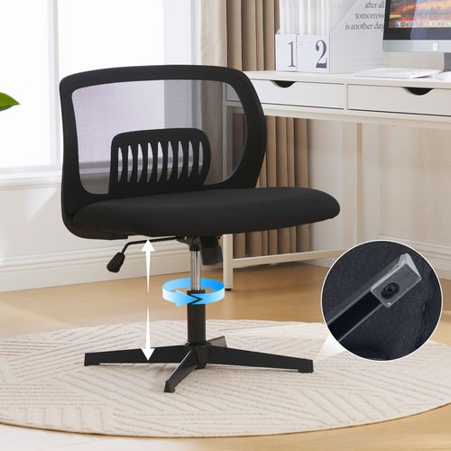 Fauteuil De Bureau Chaise Bureau Roulettes Réglable Hauteur Pivotante à 360°maille Respirante Noir