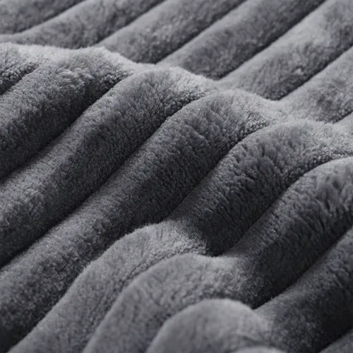 Canapé D'angle Compressé Modulaire 3 Places Tissu En Velours Côtelé Gris,design Cloud
