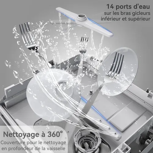 Mini Lave-vaisselle 4 couverts, Avec Et Sans Raccordement à L'eau, Largeur 43 Cm