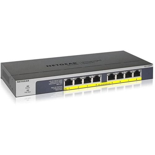 Switch 8 Ports Poe+ 10/100/1000 Mbps