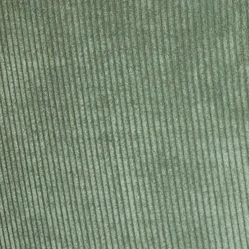 Fauteuil En Velours Côtelé Vert Et Cannage Naturel - Tim