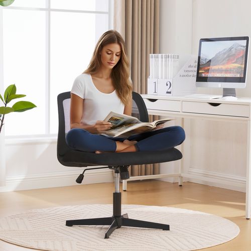 Fauteuil De Bureau Chaise Bureau Roulettes Réglable Hauteur Pivotante à 360°velours Noir
