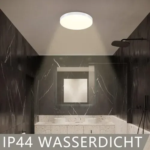 Plafonnier LED Blanc Chaud 12 W 3000K  Lampe De Salle De Bain Moderne Et Plate