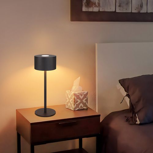 Lampe à Poser De Table LED Sans Fil - Lampe Intensité Variable Avec 3 Températures Noire