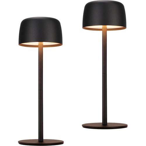 Lampes De Table LED Lot De 2 Sans Fil Lampe Intensité Variable Avec 3 Températures Noir