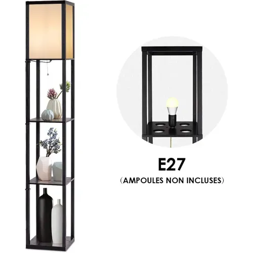 Lampadaire Sur Pied Salon/lampe Salon-160 Cm Avec 3 Etagère/lampe Etagère  220-240v,60w