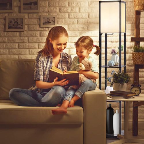 Lampadaire Sur Pied Salon/lampe Salon-160 Cm Avec 3 Etagère/lampe Etagère  220-240v,60w