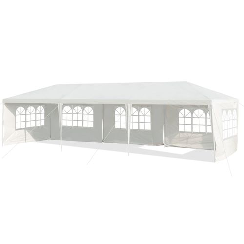 Tonnelle De Jardin/barnum 3x9m-27㎡ Tente De Réception Avec 5 Parois Amovibles Piquets